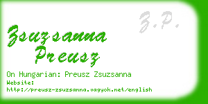 zsuzsanna preusz business card